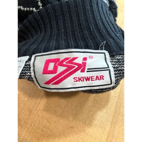 VTG Retro 1980's Ossi Knit Ski Sweater Bold Multi-Color Shoulder Pads Wool Blend - Picture 6 of 8